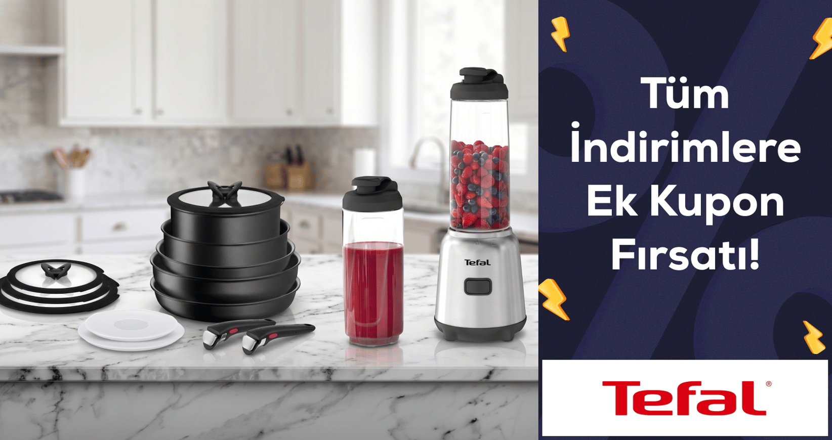 Tefal'de Tüm İndirimlere Ek Kupon Fırsatı