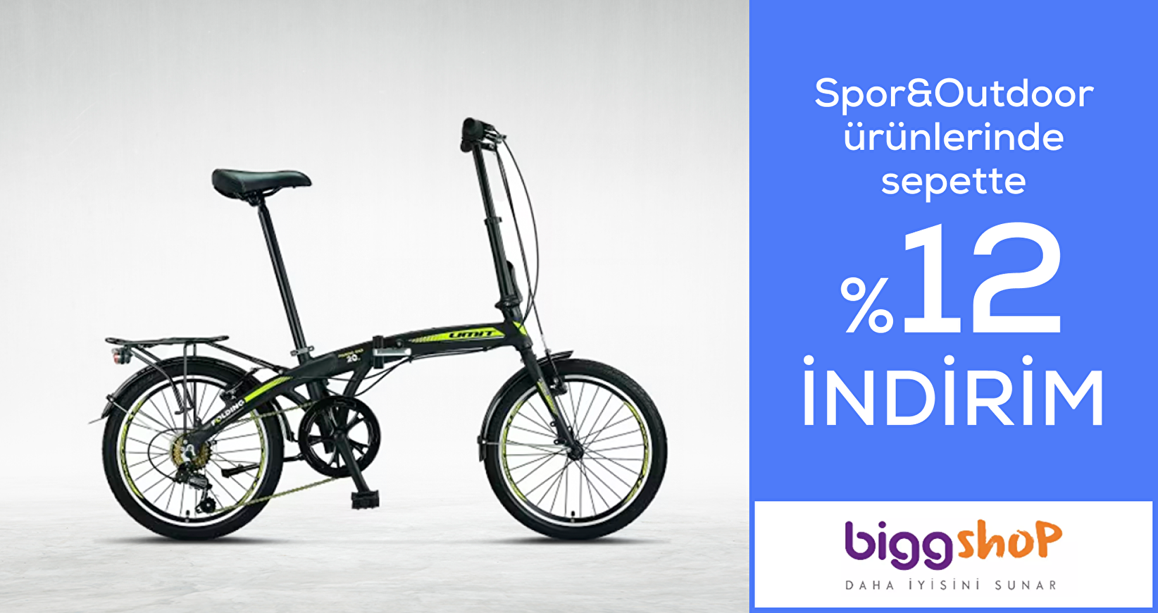 Biggshop Mağazasında Spor&Outdoor ürünlerinde Sepette %12 İndirim