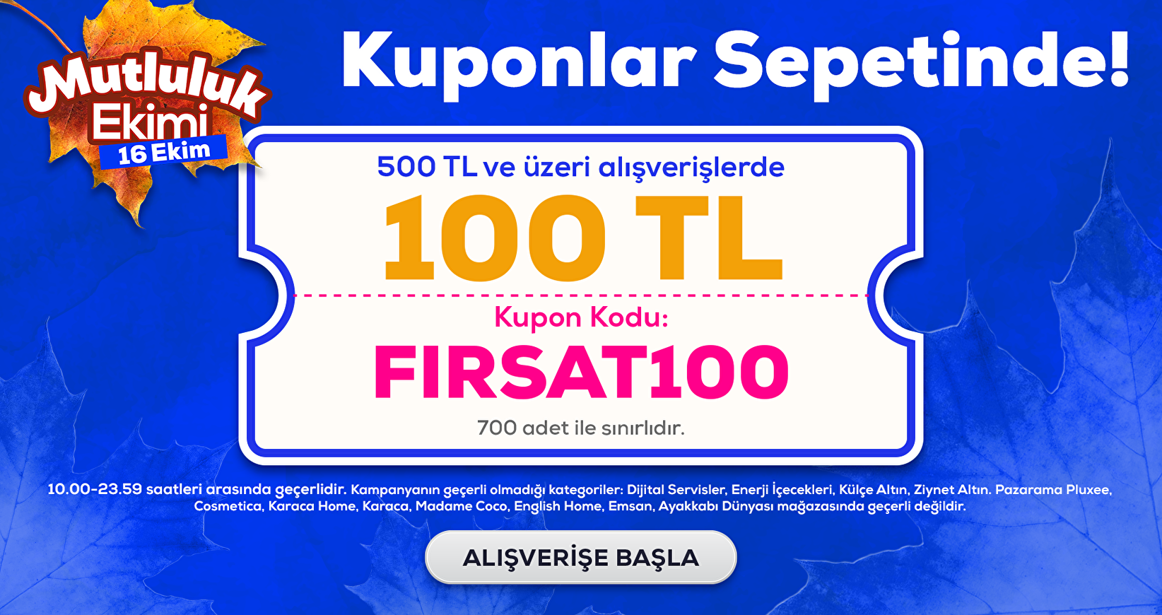 Fırsat100 Kuponu 