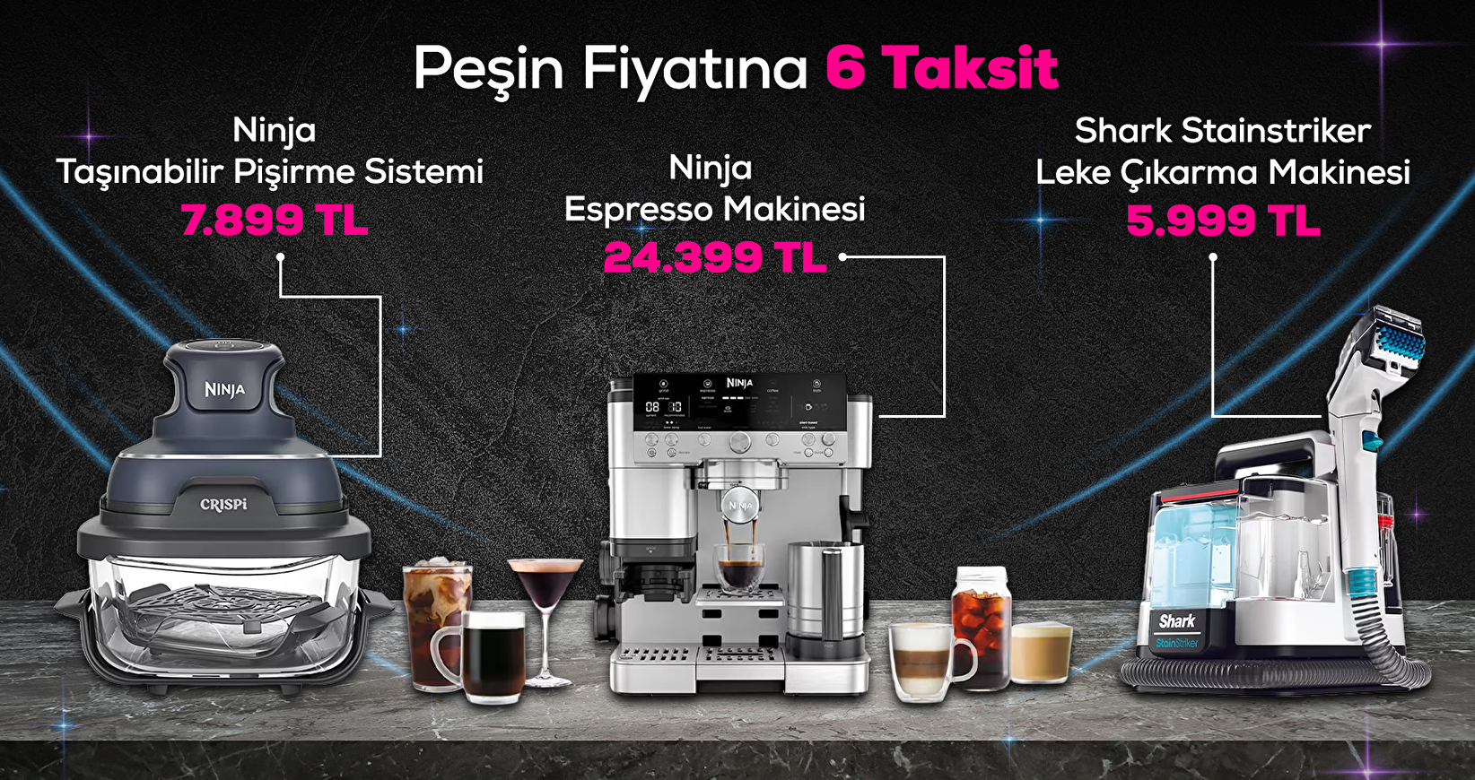 Shark ve Ninja Ürünlerinde 6 Taksit