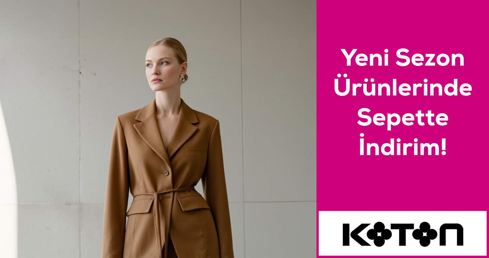 Koton Yeni sezon Ürünlerinde Sepette İndirim