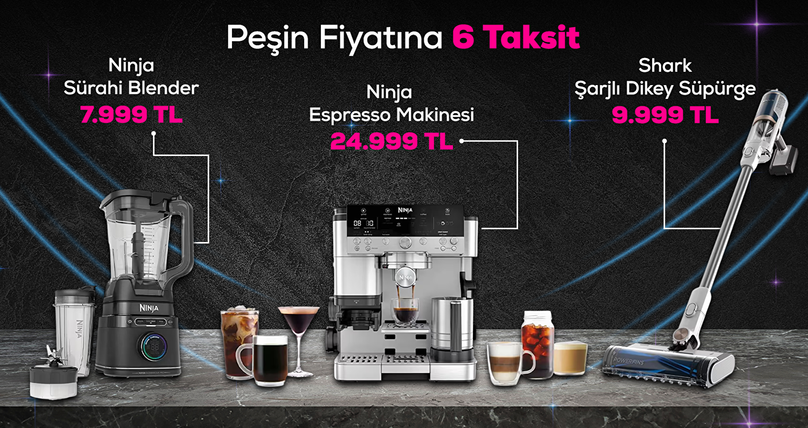 Shark ve Ninja Ürünlerinde 6 Taksit