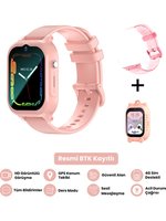 Harvox Hx Kids 4g Max Sim Kartlı Akıllı Çocuk Saati 3 Kordonlu Gps Konum Takibi Arama Konuşma 4g Destekli Pembe