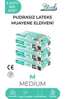 LATEKS PUDRASIZ MUAYENE ELDİVENİ M-3 PAKET 100'LÜ Tek Ebat