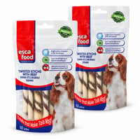 Esca Food Dana Etli Burgu Kemik 12 cm 10'lu Köpek Ödül Maması 2'li Paket