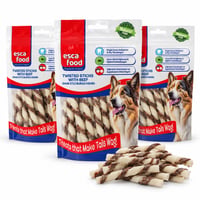 Esca Food Dana Etli Burgu Kemik 8 cm 25'li Köpek Ödül Maması 3'lü Paket