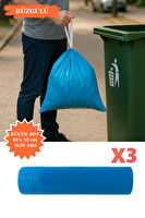 Premium Büzgülü Küçük Boy Çöp Poşeti 40x50 cm 3x30 Adet Ev Mutfak İş Ofis Avantajlı Ekonomik Paket
