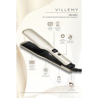 İyon Özellikli Seramik Kaplamalı Saç Düzleştirici 45×100mm Geniş Plaka, 5 Kademeli Isı-VME-5002-I