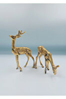 Pirinç Ceylan Takımı 2'li Set (El Yapımı Üründür )