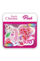 Pembe Renk Temalı Hologram Stickerlar 21 Adet Sticker Paketi Suya Dayanıklı Laptop Termos Telefon Etiket Seti