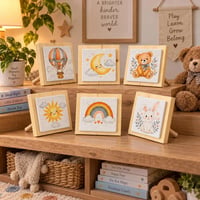 Ceren Wooden set 6’lı Dekoratif Obje Ahşap Mermer 12.5 cm