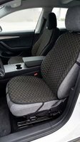 Lüks Kapitone Desenli Antislip Terletmez Araba Koltuk Koruyucu Üçlü Minder Seti -  (2 Ön ve 1 Arka Set)