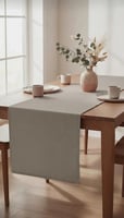 Kadife Dokulu 40x220 Premium Taş Rengi Düz Polyester Masa Runner
