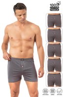 Özkan 0041 5'li Paket Erkek %100 Pamuklu Şardonlu Klasik Rahat Kesim Havlu Bel Süprem Penye Boxer