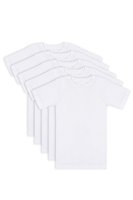 Özkan Underwear Özkan Underwear Özkan 0706 5'li Paket Erkek Çocuk %100 Pamuklu Ribana Esnek Rahat Yarım Kol Kapalı Yaka Fanila T-shirt