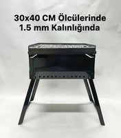 ALAZ Katlanır Mangal 30x40 cm 1.5 mm Kalınlık