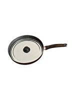 MyHomeMnk Paslanmaz Kapaklı , Granit Kaplama , Balık Tavası - Sac Tava - Ince/ Hafif - 3O Cm Beyaz Benekli