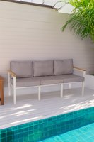NEOKAS  Balkon Mobilyası, Bahçe Takımı, 1 üçlü Koltuk, Kafe Koltuğu, Bekleme Alanı Koltuğu