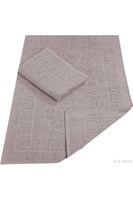 2 Li Banyo Ayak Havlusu %100 Pamuk 50X70 Cm Menesch Mürdüm