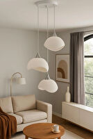 BETON GÖRÜNÜMLÜ İSKANDİNAV TARZI SALON/OTURMA ODASI PLASTİK AVİZE