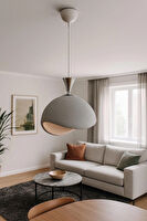 3D İSKANDİNAV TARZ SALON OTURMA ODASI BETON AVİZE(PLASTİK)