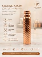 Aura Copper El İşçiliği Bakır Matara 500 ml