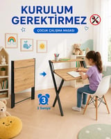 Dobo Çocuk Öğrenci Ders Masası  Katlanır Çalışma Masası