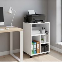 Cuup Tekerlekli Yazıcı Masası Pikap Sehpası Yazıcı Dolabı Çok Amaçlı Dolap