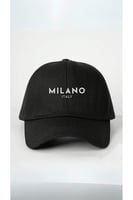 Milano İtaly Baskılı Spor Şapka Unisex 56-60 cm ölçülere kadar ayarlanabilir çırtlı