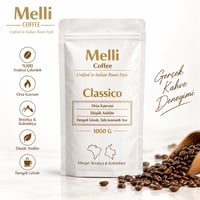 Melli Coffee Classico Çekirdek Kahve 1 kg Orta Kavrum Espresso