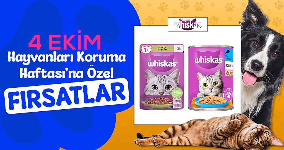 Whiskas ürünlerinde 4 Ekim Fırsatı 