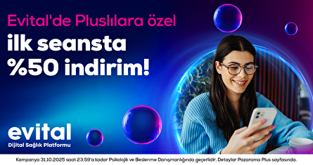 Evital'de Pluslılara Özel İlk Seansta %50 İndirim