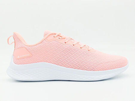 Peak Running EW02428H Kadın Pembe Beyaz Kaymaz Taban Ortopedik Nefes Alabilen Garantili Rahat Hafif Günlük Sneaker Yürüyüş Koşu Spor Ayakkabısı