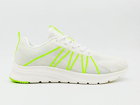 Peak Running EW02888H Kadın Beyaz Kaymaz Taban Ortopedik Nefes Alabilen Garantili Rahat Hafif Günlük Sneaker Yürüyüş Koşu Spor Ayakkabısı