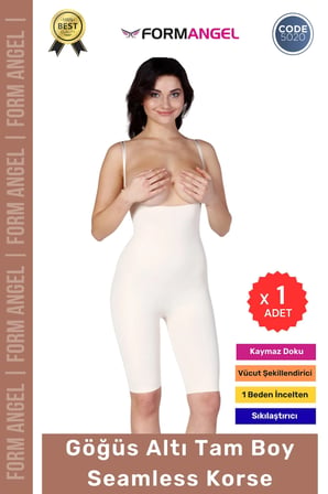 #Korse Dikişsiz Toparlayıcı Kaymaz Seamless Sıkılaştırıcı Kadın Göğüs Altı Tam Boy Korse - 1 Adet