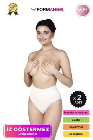 #SlipKorse Seamless Dikişsiz Karın Sıkılaştıran Şekillendirici Karın Toparlayıcı Slip Korse - 2 Adet