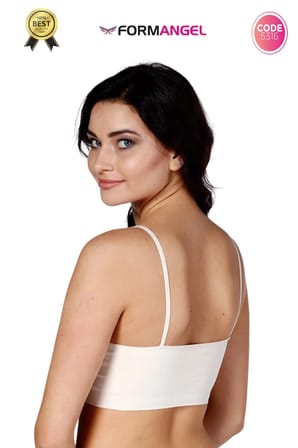 #Büstiyer Dikişsiz Seamless Kadın Esnek Yumuşak Kumaş İp İnce Askılı Pedli Spor Büstiyer - 1 Adet