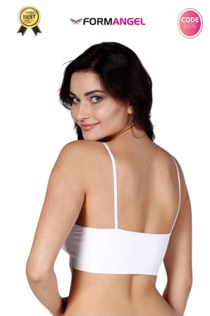 #Büstiyer Dikişsiz Seamless Kadın Esnek Yumuşak Kumaş İp İnce Askılı Pedli Spor Büstiyer - 1 Adet