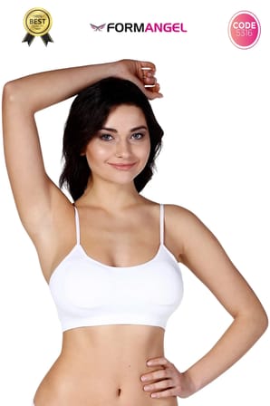 #Büstiyer Dikişsiz Seamless Kadın Esnek Yumuşak Kumaş İp İnce Askılı Pedli Spor Büstiyer - 1 Adet