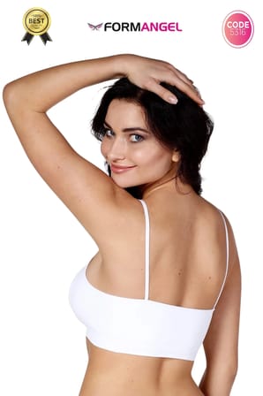 #Büstiyer Dikişsiz Seamless Kadın Esnek Yumuşak Kumaş İp İnce Askılı Pedli Spor Büstiyer - 1 Adet