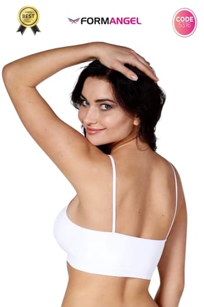#Büstiyer Dikişsiz Seamless Kadın Esnek Yumuşak Kumaş İp İnce Askılı Pedli Spor Büstiyer - 4 Adet