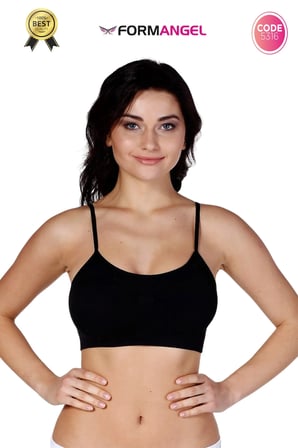 #Büstiyer Dikişsiz Seamless Kadın Esnek Yumuşak Kumaş İp İnce Askılı Pedli Spor Büstiyer - 4 Adet
