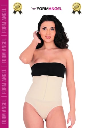 #Korse Yüksek Bel Vücut Karın Mide Şekillendirici Külot Fermuarlı Toparlayıcı Slip Korse - 3 Adet