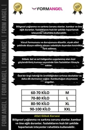 #ErkekKorse Dik Duruş Vücut Bel Göğüs Toparlayıcı Göbek Sıkılaştırıcı Erkek Korse Atlet - 1 Adet