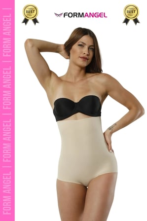 #Korse 2 Beden İncelten Lazer Kesim İz Göstermeyen Kaymaz Toparlayıcı Yüksek Bel Slip Korse - 1 Adet