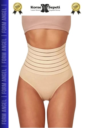 #Korse Vücut Şekillendirici Karın Bel Toparlayıcı Lazer Kesim Yüksek Bel Slip Korse - 1 Adet