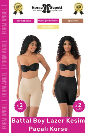 #Korse İz Yapmayan Kaymaz Toparlayıcı Sıkılaştıran Battal Boy Lazer Kesim Paçalı Korse 4'lü Set