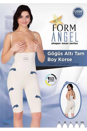 Gögüs Altı Tam Boy Korse 2 Beden Inceltici Body Korse