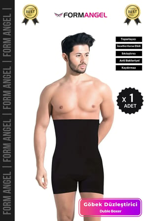 6013 ERKEK YÜKSEK BEL BOXER KORSE TEKLİ