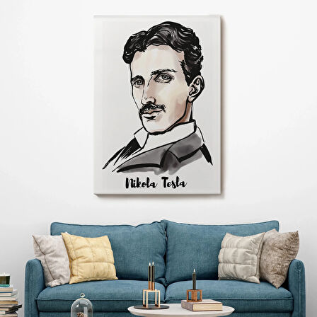 Nikola Tesla Dekoratif Kanvas Tablo-5917